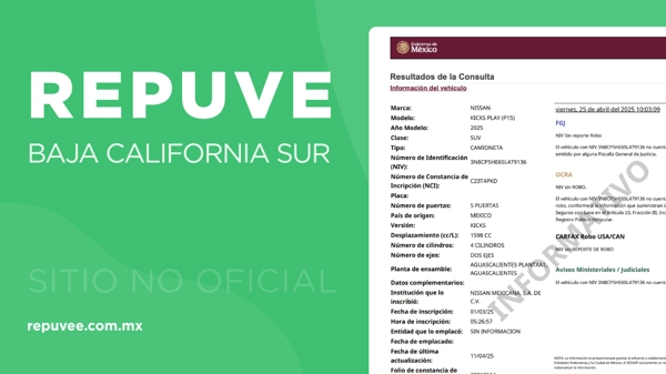 REPUVE Baja California Sur