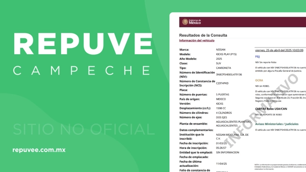 REPUVE Campeche