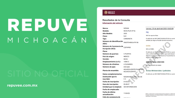 REPUVE Michoacán